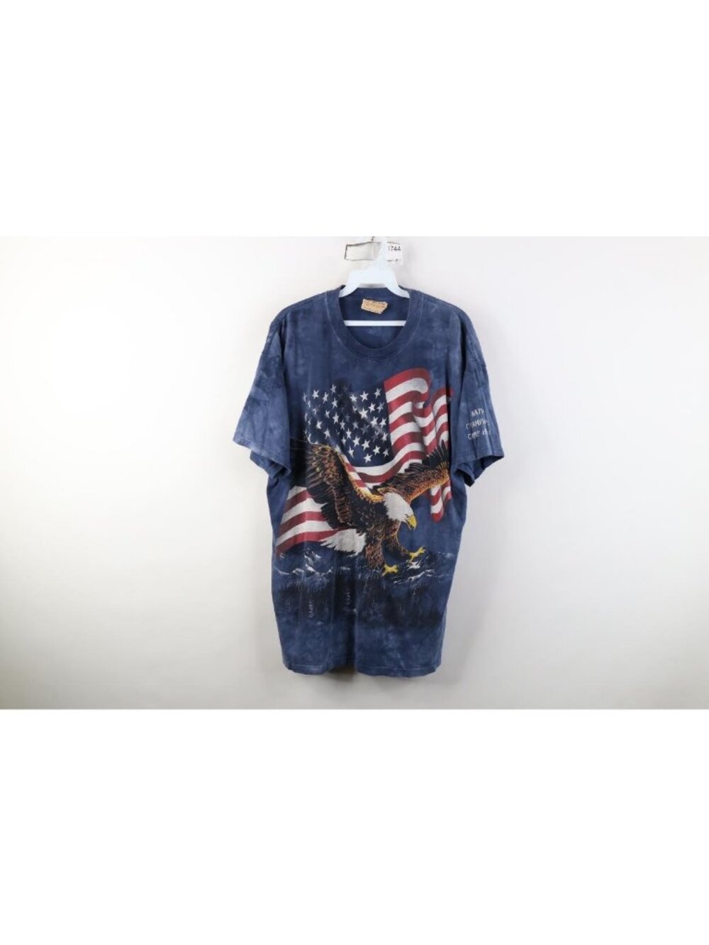 Vintage Y2K 2005 Mens Large American Eagle USA Flag Acid Wash T-Shirt Cotton